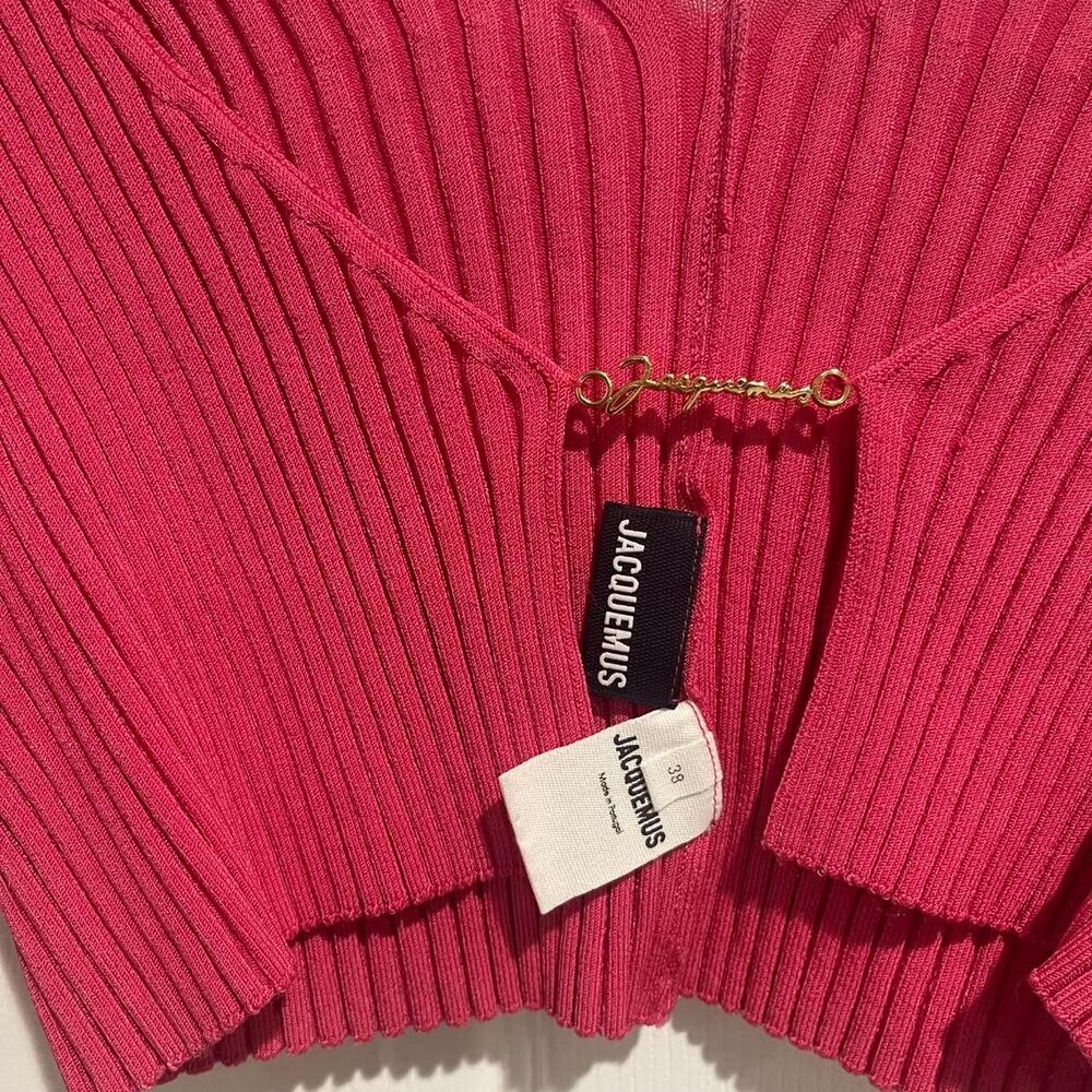 Jacquemus hot pink cardigan size 38 - Picture 4 of 7